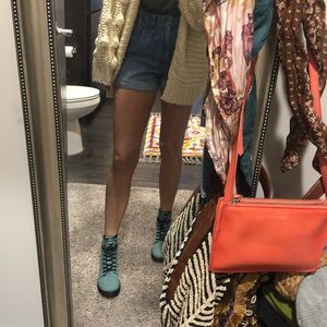 Teal blue Sheridan Canvas Dr Martens